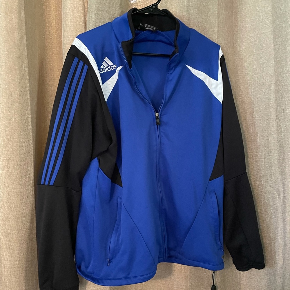 Blue/black soccer jacket